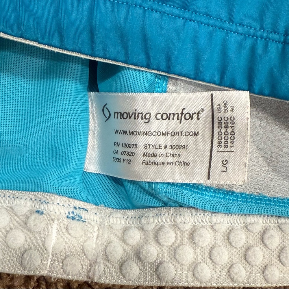Moving Comfort Teal and Lime Sports Bra - Picture 7 of 7